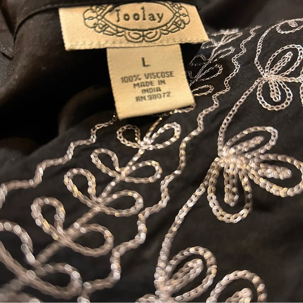 Joolay Bohemian Embroidered Dress - Size Large - Picture 6 of 8